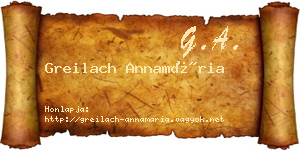 Greilach Annamária névjegykártya